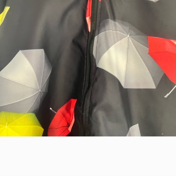 Reversible umbrella ☔ print raincoat w/hood NWT - Picture 3 of 12